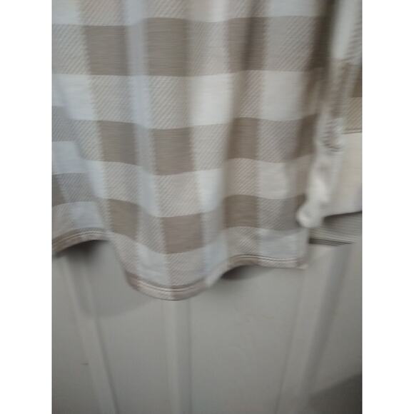 Croft&Barrow Woman L Brown Cream Plaid Tunic Sweatshirt Pullover Casual Comfort - Picture 8 of 10